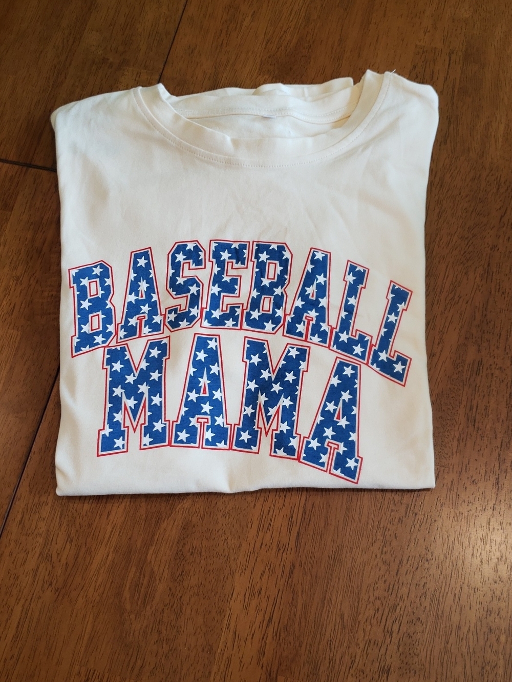 NEW 'Baseball Mama' Tee with Blue Star Print